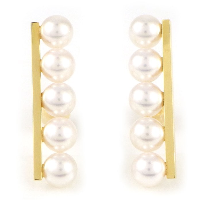 【希少】タサキ　K18WG　TASAKI　本真珠　ステーションネックレス 希少】タサキ K18WG TASAKI 本真珠 ステーションネックレス