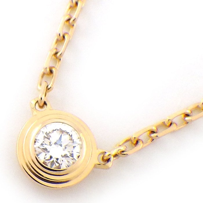 カルティエ Cartier ネックレス ダムール XS ディアマン レジェ B7224516 1ポイント ダイヤモンド 0.04ct K18PG 【中古】