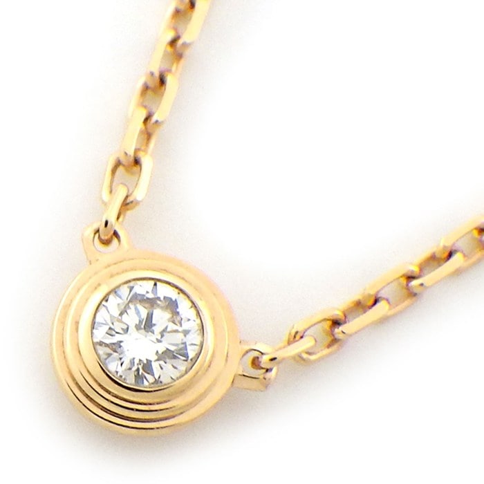 カルティエ Cartier ネックレス ダムール XS ディアマン レジェ B7224516 1ポイント ダイヤモンド 0.04ct K18PG 【箱・保付き】 【中古】