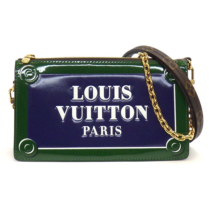 ルイ・ヴィトン Louis Vuitton ショルダーバッグ ストリートサイン レキシントン M23435 ブルー グリーン LVストリートサイン モノグラムキャンバス 【中古】