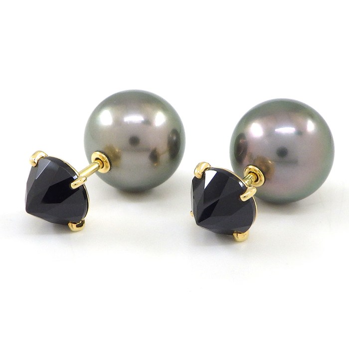 TASAKI パールピアス バロックパール 黒真珠 ティアドロップ 田崎真珠