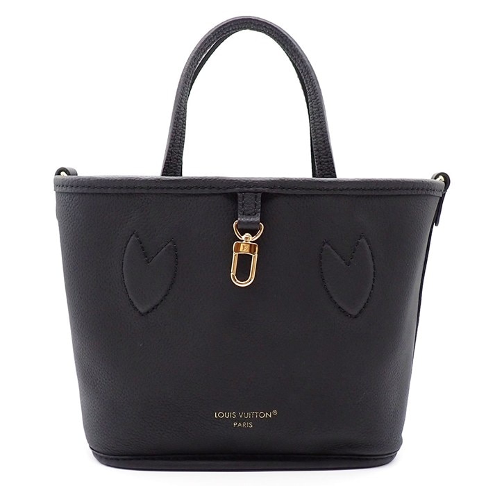 ルイ・ヴィトン Louis Vuitton ハンドバッグ ショルダーバッグ リバーシブル ネヴァーフル インサイドアウト BB M12099 ブラウン ブラック モノグラムキャンバス グレインレザー 【中古】