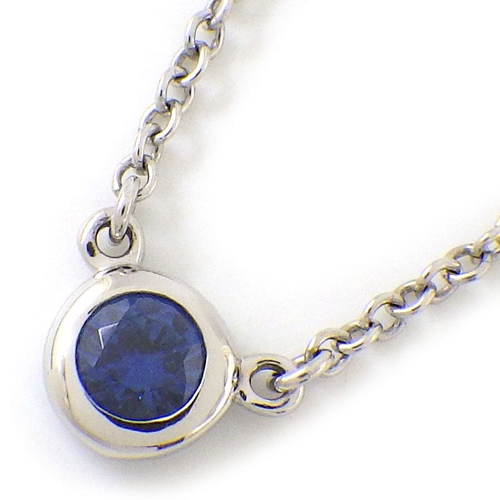 ティファニー Tiffany & Co. ネックレス カラー バイザヤード 62632895 1ポイント サファイア 0.11ct PT950 【中古】
