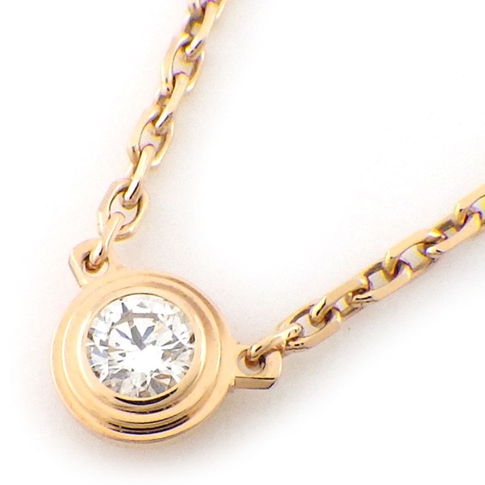  カルティエ Cartier ネックレス ダムール XS ディアマン レジェ B7224516 1ポイント ダイヤモンド 0.04ct K18PG 【中古】