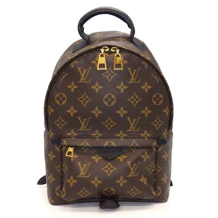 ルイ・ヴィトン Louis Vuitton バックパック・リュック パームスプリングス PM 2018年製 M41560 ブラウン ブラック モノグラムキャンバス レザー 【中古】