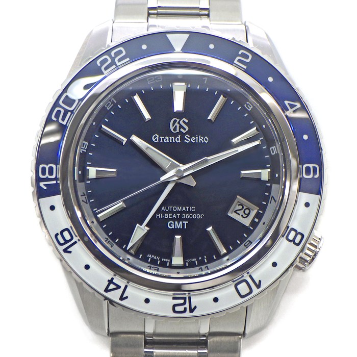 グランドセイコー Grand Seiko 腕時計 スポーツコレクション メカニカルハイビート SBGJ237/9S86-00K0 ミッドナイトブルー文字盤 デイト 回転ベゼル GMT 夜光針/インデックス SS 自動巻き 【箱・保付き】 【中古】
