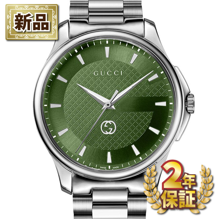 【新品・2年保証】グッチ GUCCI 腕時計 Gタイムレス YA126369 グリーン文字盤 SS クオーツアナログ 【箱・保付き】