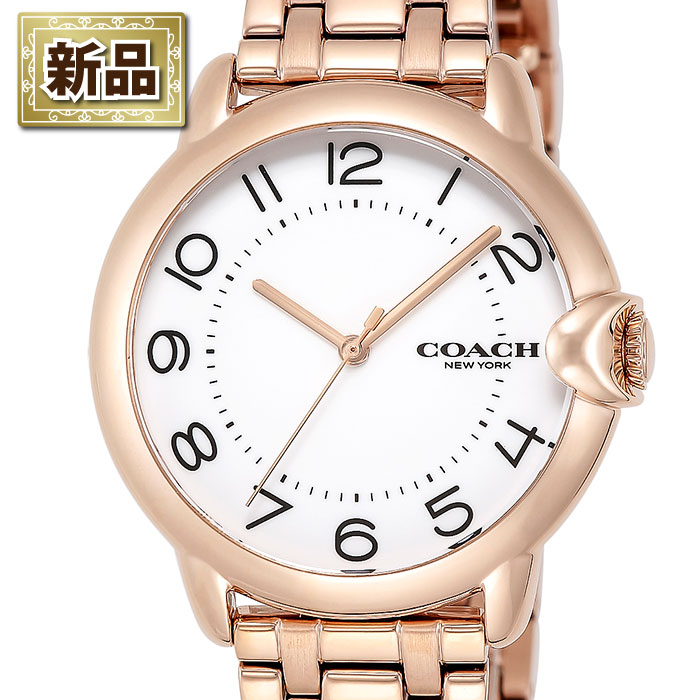 【新品】コーチ Coach 腕時計 アーデン ローズゴールド 14503598 ホワイト文字盤 SS クオーツアナログ
