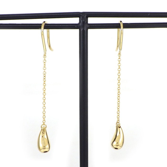 ティファニー Tiffany & Co. フックピアス ティアドロップ スウィング K18YG 【中古】