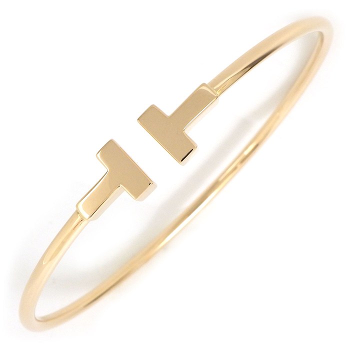 ティファニー Tiffany & Co. ブレスレット Tワイヤー ナロー 60010774 K18PG / #S 【中古】