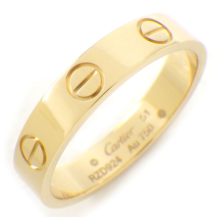 カルティエ Cartier リング ラブ スモールモデル SM B4085051 K18YG 11号 / #51 【中古】