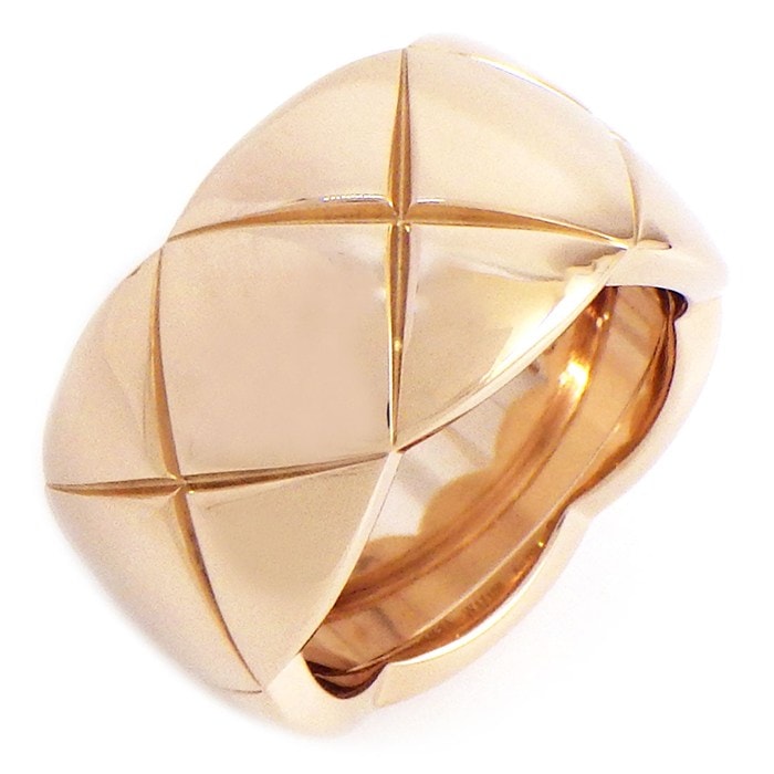 シャネル CHANEL リング ココクラッシュ ラージ J10818 マトラッセ キルティング K18BG 10.5号 / #50 【中古】