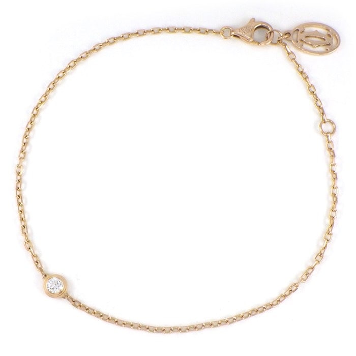 カルティエ Cartier ブレスレット ダムール スモールモデル SM ディアマン レジェ B6040300 1ポイント ダイヤモンド 0.09ct K18PG 【中古】