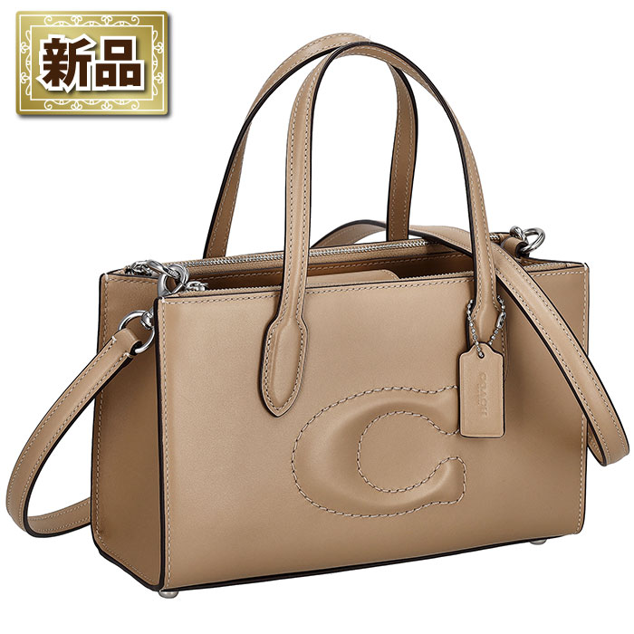 【新品】コーチ COACH トートバッグ/ハンドバッグ/ショルダーバッグ ニーナ スモール CW492 SV/TP トープ リファインド カーフレザー シルバー金具