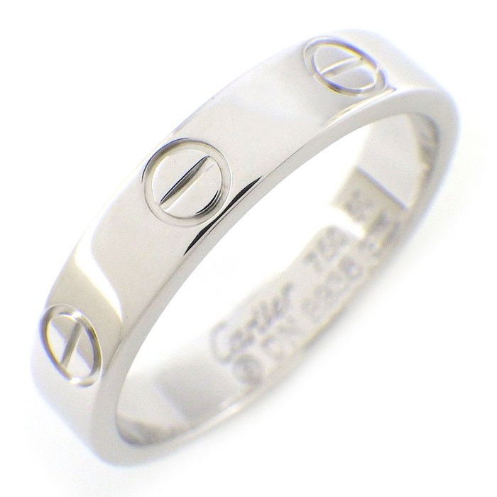 カルティエ Cartier リング ラブ スモールモデル SM B4085150 K18WG 10号 / #50 【中古】