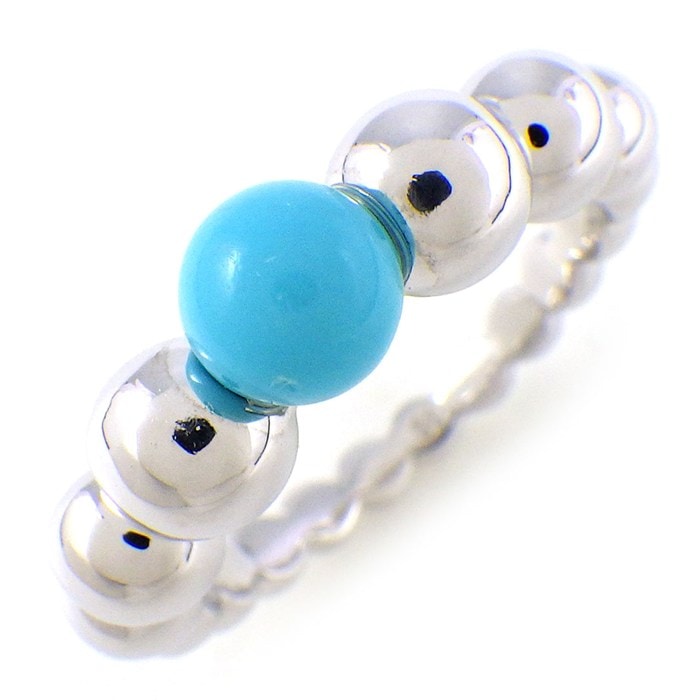 ヴァンクリーフ＆アーペル Van Cleef & Arpels リング ペルレ クルール ヴァリアシオン ターコイズ トルコ石 K18WG 10.5号 / #51 【中古】