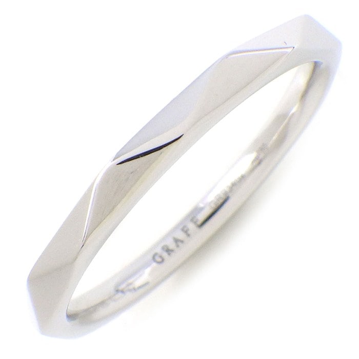 グラフ Graff GRAFF リング ローレンス シグネチャー ウェディング ファセット 幅2.3mmモデル K18WG 16号 【中古】