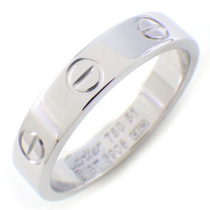 カルティエ Cartier リング ラブ スモールモデル SM B4085151 K18WG 11号 / #51 【中古】