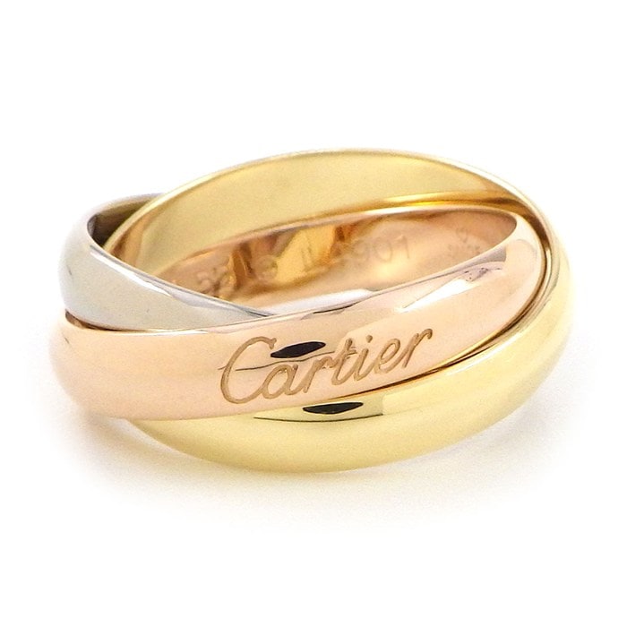 カルティエ Cartier リング トリニティ スリーカラー K18PG K18WG K18YG 12号 / #52 【中古】