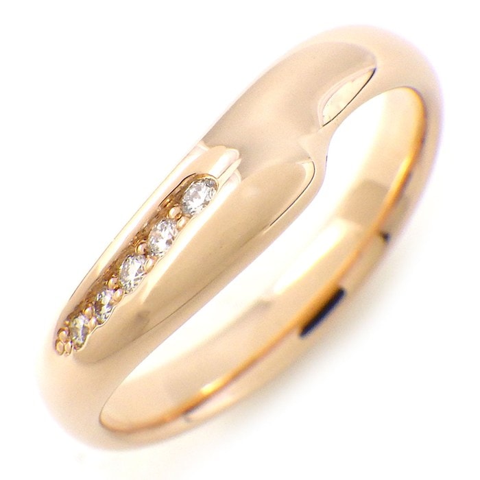 ティファニー Tiffany & Co. リング オープンハート 5ポイント ダイヤモンド K18PG 10号 【中古】