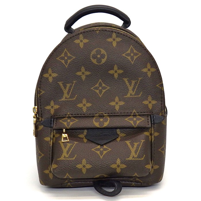 ルイ・ヴィトン Louis Vuitton バックパック パームスプリングス MINI M44873 2020年 モノグラムキャンバス ブラックレザー 【中古】
