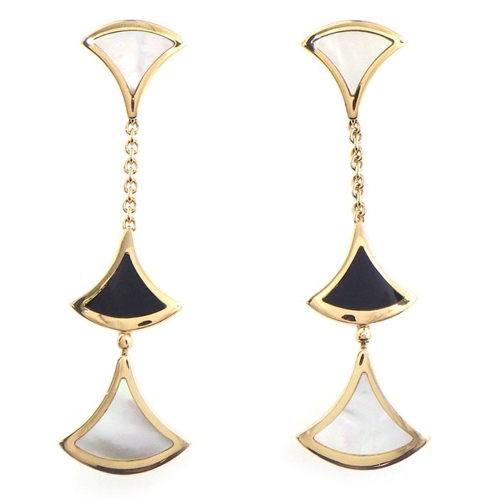 ブルガリ BVLGARI ピアス ディーヴァドリーム 3モチーフ 扇型