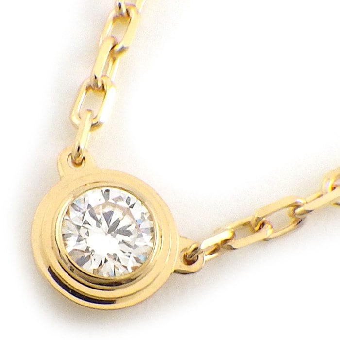カルティエ Cartier ネックレス ダムール スモールモデル SM ディアマン レジェ B7215800 1ポイント ダイヤモンド 0.09ct K18YG 【箱・保付き】 【中古】