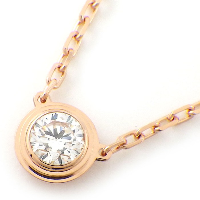 カルティエ Cartier ネックレス ダムール LM ディアマン レジェ B7215600 1ポイント ダイヤモンド 0.18ct K18PG 【中古】
