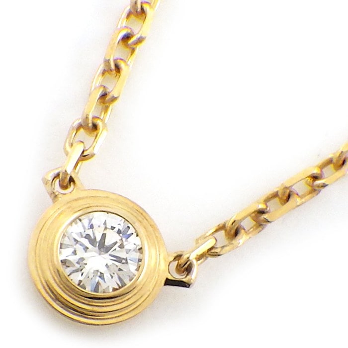 カルティエ Cartier ネックレス ダムール XS ディアマン レジェ B7224517 1ポイント ダイヤモンド 0.04ct K18YG 【箱・保付き】 【中古】