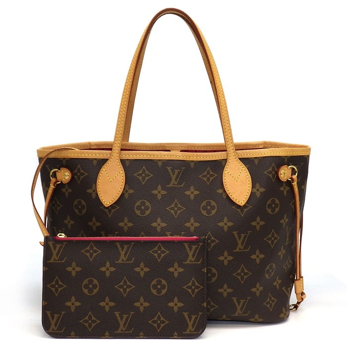 ルイ・ヴィトン Louis Vuitton トートバッグ ネヴァーフル PM M41245 2017年製 ピヴォワンヌ モノグラム キャンバス レザー 【中古】