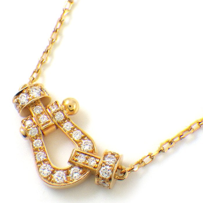 フレッド FRED ネックレス フォース10 スモール フル パヴェ ダイヤモンド K18PG 【中古】