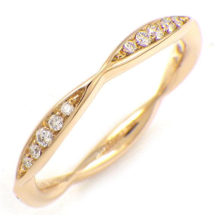 シャネル CHANEL リング カメリア フルエタニティ J10801 ダイヤモンド 計0.22ct K18PG 9.5号 / #50 【中古】