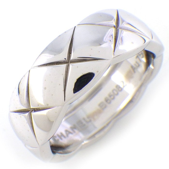 シャネル CHANEL リング ココクラッシュ ミディアム J10570 K18WG 12号 / #52 【中古】