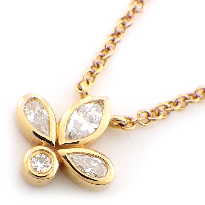 ティファニー Tiffany & Co. ネックレス フルールドリス フラワー ダイヤモンド K18PG 【中古】