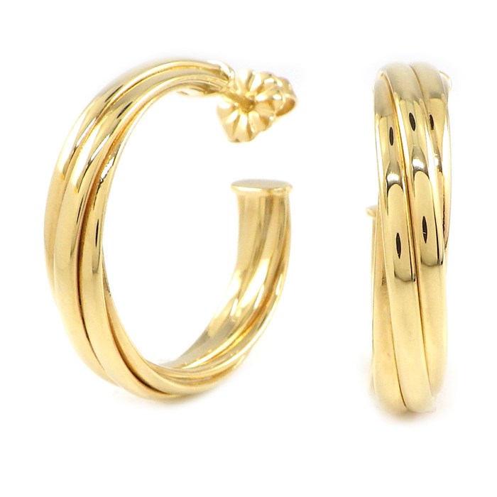ティファニー Tiffany & Co. ピアス パロマ メロディ フープ ツイスト K18YG 【中古】