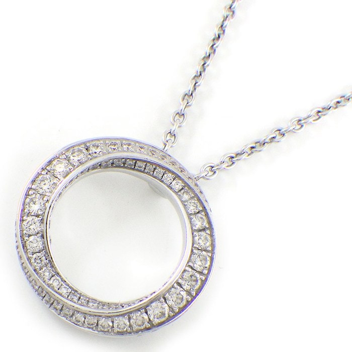 グラフ Graff GRAFF ネックレス スパイラル パヴェ RGP599 ラウンド サークル ダイヤモンド 計0.65ct K18WG 【箱・保付き】 【中古】