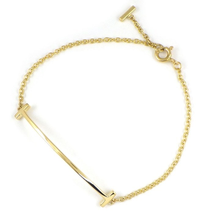 ティファニー Tiffany & Co. ブレスレット Tスマイル スモール 60150763 K18YG / #M 【中古】