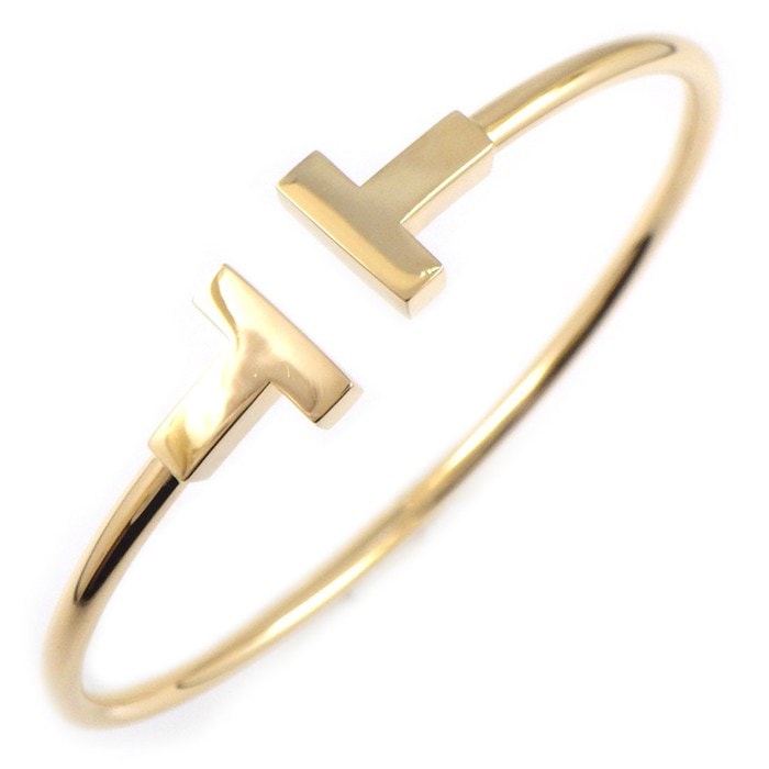 ティファニー Tiffany & Co. バングル T ワイヤー 60010745 K18PG / #S 【中古】