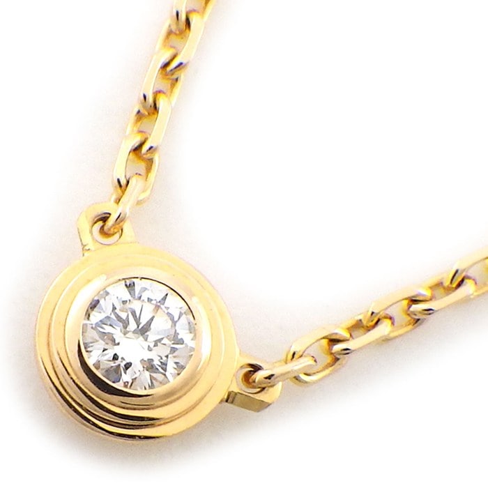 カルティエ Cartier ネックレス ダムール XS ディアマン レジェ B7224517 1ポイント ダイヤモンド 0.04ct K18YG 【中古】