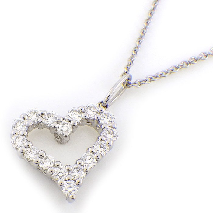  ティファニー Tiffany & Co. ネックレス センチメンタル ハート ダイヤモンド PT950 【中古】