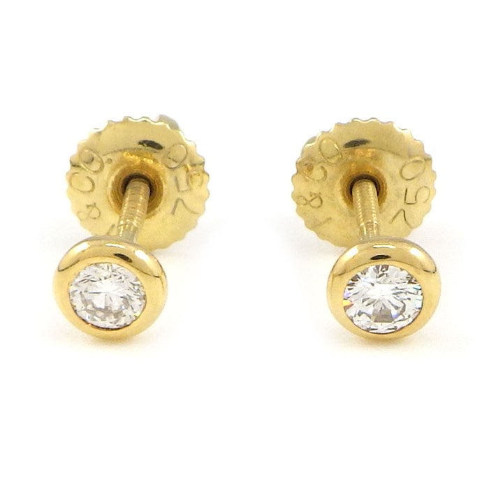 ティファニー Tiffany & Co. ピアス バイザヤード ダイヤモンド 0.07ct / 0.07ct K18YG 【中古】