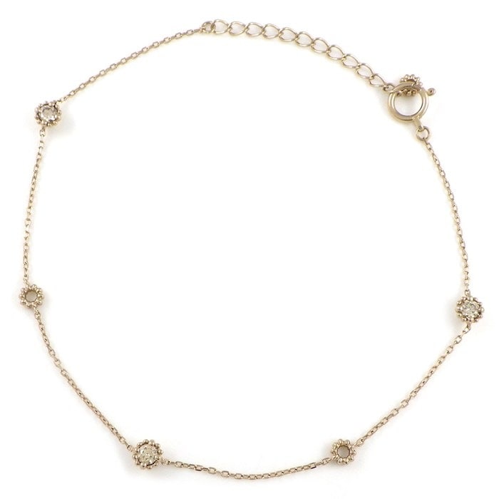 カシケイ KASHIKEY ブレスレット ミル BMI012 3ポイント ブラウン ダイヤモンド 計0.20ct K18BG 【中古】