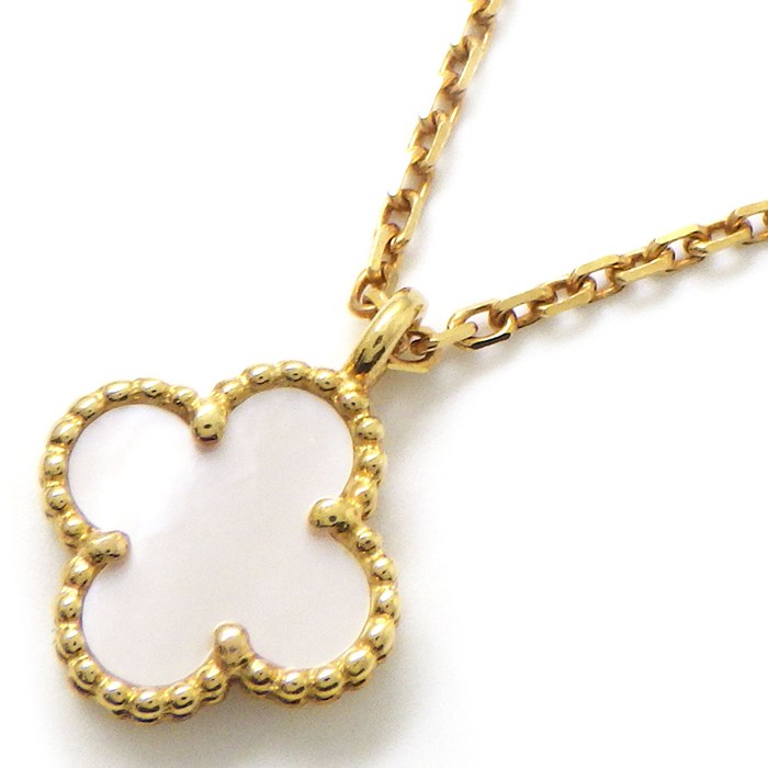 ヴァンクリーフ＆アーペル Van Cleef & Arpels ネックレス スウィートアルハンブラ VCARF69100 ホワイト シェル K18YG 【中古】