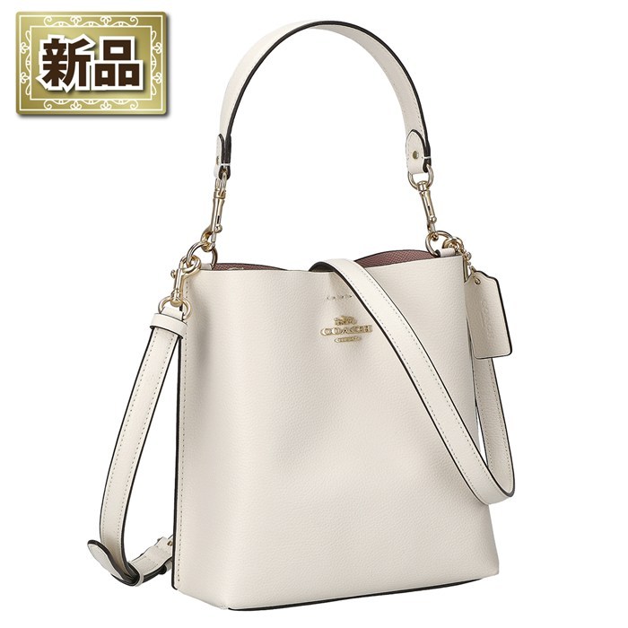 【新品】コーチ COACH ハンド/ショルダーバッグ モリー バケット 22 CA177 IMCHK チョーク ダブルフェースレザー ゴールド金具