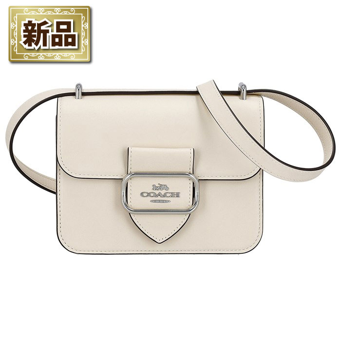 【新品】コーチ COACH ショルダーバッグ モーガン スクエア クロスボディ CL416 SV/HA 2025SS チョーク リファインド カーフレザー