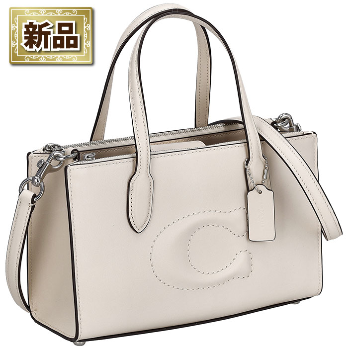 【新品】コーチ COACH トートバッグ/ショルダーバッグ ニーナ スモール CW492 SV/HA 2024 AW チョーク リファインド カーフレザー シルバー金具