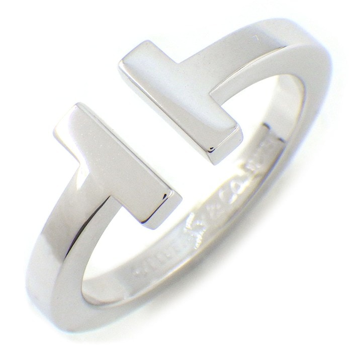 ティファニー Tiffany & Co. リング Tスクエア 60147118 K18WG 17号 【中古】