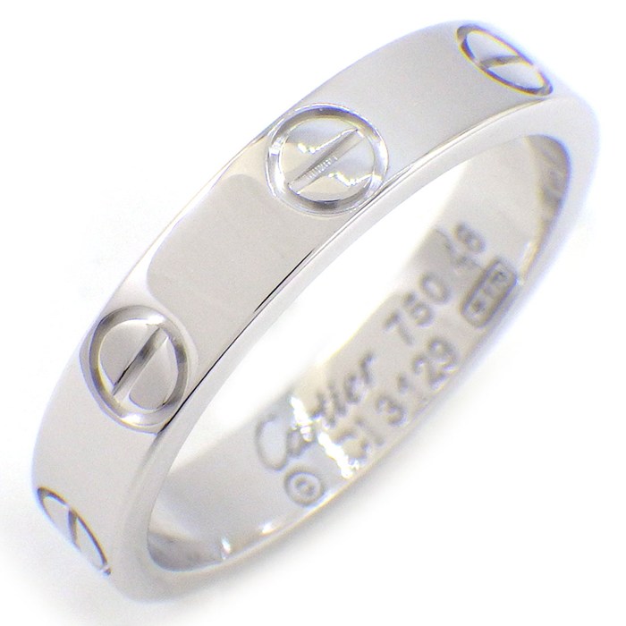 カルティエ Cartier リング ラブ スモールモデル SM B4085148 K18WG 8号 / #48 【箱・保付き】 【中古】