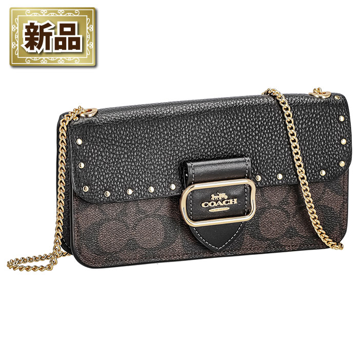 【新品】コーチ COACH ショルダーバッグ モーガン クロスボディ カラーブロック CF474 IMOSN 2023 AW チェーン シグネチャーキャンバス レザー