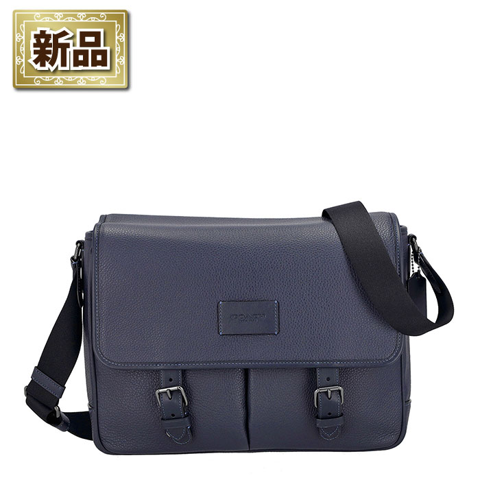 【新品】コーチ COACH ショルダーバッグ スプリント メッセンジャー CL952 QBBHP 2025 SS ミッドナイトネイビー ペブルレザー スムースカーフレザー